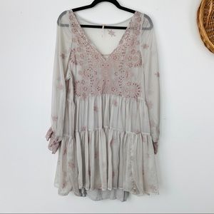NWOT Free People Babydoll Eyelet Dress Size Small